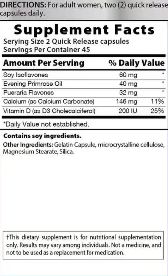 Soy Isoflavones 90 Capsules - Image 3